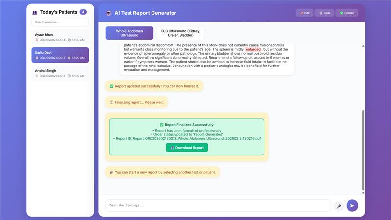 DiagnoAI Settings - Customizable diagnostic centre configuration
